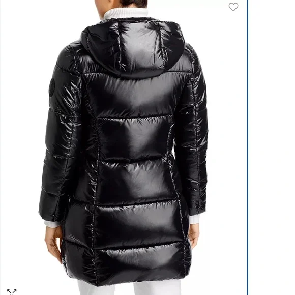 Save The Duck Ines Water Repellent Hooded Quilted Longline Puffer Coat